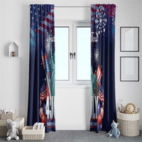 Personalized United States Independence Day Window Curtain Statue of Liberty for 4th of July