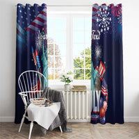 Personalized United States Independence Day Window Curtain Statue of Liberty for 4th of July