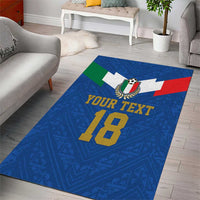 Custom Italy Football Area Rug Come On Gli Azzurri