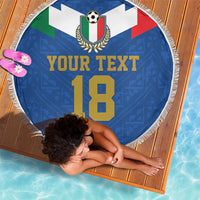 Custom Italy Football Beach Blanket Come On Gli Azzurri