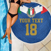 Custom Italy Football Beach Blanket Come On Gli Azzurri