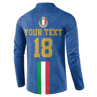 Custom Italy Football Button Sweatshirt Come On Gli Azzurri