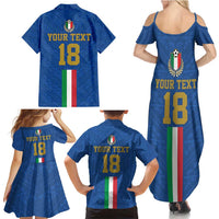 Custom Italy Football Family Matching Summer Maxi Dress and Hawaiian Shirt Come On Gli Azzurri