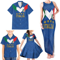 Custom Italy Football Family Matching Tank Maxi Dress and Hawaiian Shirt Come On Gli Azzurri