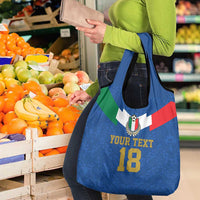 Custom Italy Football Grocery Bag Come On Gli Azzurri