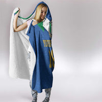 Custom Italy Football Hooded Blanket Come On Gli Azzurri