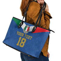 Custom Italy Football Leather Tote Bag Come On Gli Azzurri