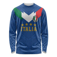 Custom Italy Football Long Sleeve Shirt Come On Gli Azzurri