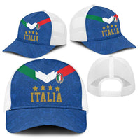 Custom Italy Football Mesh Trucker Cap Come On Gli Azzurri - Wonder Print Shop