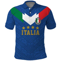 Custom Italy Football Polo Shirt Come On Gli Azzurri