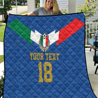 Custom Italy Football Quilt Come On Gli Azzurri