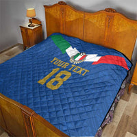 Custom Italy Football Quilt Come On Gli Azzurri