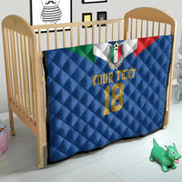 Custom Italy Football Quilt Come On Gli Azzurri