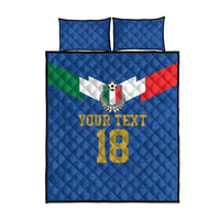 Custom Italy Football Quilt Bed Set Come On Gli Azzurri