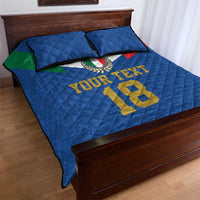 Custom Italy Football Quilt Bed Set Come On Gli Azzurri