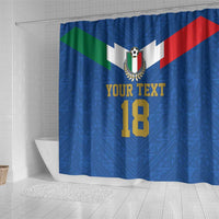 Custom Italy Football Shower Curtain Come On Gli Azzurri