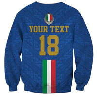 Custom Italy Football Sweatshirt Come On Gli Azzurri