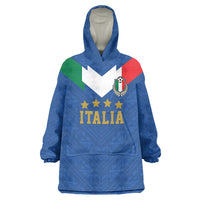 Custom Italy Football Wearable Blanket Hoodie Come On Gli Azzurri