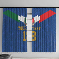 Custom Italy Football Window Curtain Come On Gli Azzurri