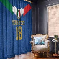 Custom Italy Football Window Curtain Come On Gli Azzurri