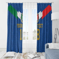 Custom Italy Football Window Curtain Come On Gli Azzurri