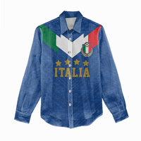 Custom Italy Football Women Casual Shirt Come On Gli Azzurri