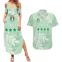 Custom Italy Football Couples Matching Summer Maxi Dress and Hawaiian Shirt Nazionale di calcio dell'Italia