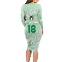 Custom Italy Football Family Matching Long Sleeve Bodycon Dress and Hawaiian Shirt Nazionale di calcio dell'Italia