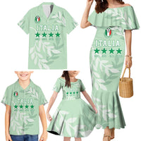 Custom Italy Football Family Matching Mermaid Dress and Hawaiian Shirt Nazionale di calcio dell'Italia