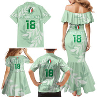 Custom Italy Football Family Matching Mermaid Dress and Hawaiian Shirt Nazionale di calcio dell'Italia