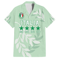 Custom Italy Football Family Matching Off The Shoulder Long Sleeve Dress and Hawaiian Shirt Nazionale di calcio dell'Italia