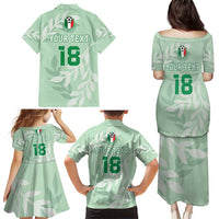 Custom Italy Football Family Matching Puletasi and Hawaiian Shirt Nazionale di calcio dell'Italia