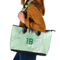 Custom Italy Football Leather Tote Bag Nazionale di calcio dell'Italia