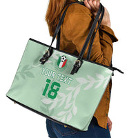 Custom Italy Football Leather Tote Bag Nazionale di calcio dell'Italia