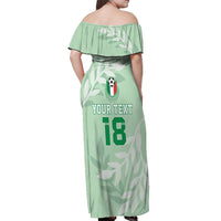 Custom Italy Football Off Shoulder Maxi Dress Nazionale di calcio dell'Italia