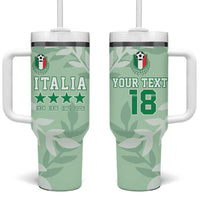 Custom Italy Football Tumbler With Handle Nazionale di calcio dell'Italia