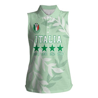 Custom Italy Football Women Sleeveless Polo Shirt Nazionale di calcio dell'Italia