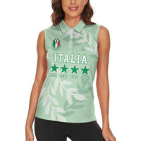 Custom Italy Football Women Sleeveless Polo Shirt Nazionale di calcio dell'Italia