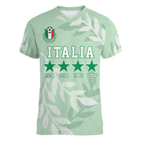 Custom Italy Football Women V-Neck T-Shirt Nazionale di calcio dell'Italia