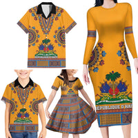 Personalized Haiti Dashiki Family Matching Long Sleeve Bodycon Dress and Hawaiian Shirt - Wonder Print Shop