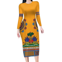 Personalized Haiti Dashiki Family Matching Long Sleeve Bodycon Dress and Hawaiian Shirt - Wonder Print Shop