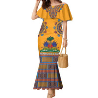 Personalized Haiti Dashiki Family Matching Mermaid Dress and Hawaiian Shirt - Wonder Print Shop