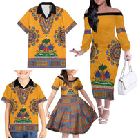 Personalized Haiti Dashiki Family Matching Off The Shoulder Long Sleeve Dress and Hawaiian Shirt - Wonder Print Shop