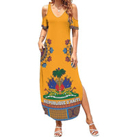 Personalized Haiti Dashiki Family Matching Summer Maxi Dress and Hawaiian Shirt - Wonder Print Shop