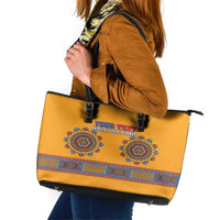 Personalized Haiti Dashiki Leather Tote Bag - Wonder Print Shop