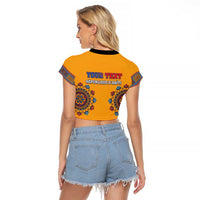 Personalized Haiti Dashiki Raglan Cropped T Shirt - Wonder Print Shop