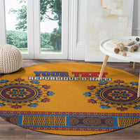 Personalized Haiti Dashiki Round Carpet