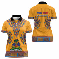 Personalized Haiti Dashiki Women Polo Shirt - Wonder Print Shop
