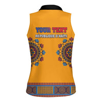 Personalized Haiti Dashiki Women Sleeveless Polo Shirt - Wonder Print Shop
