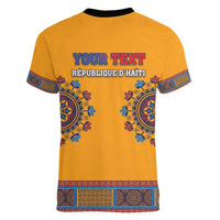 Personalized Haiti Dashiki Women V-Neck T-Shirt - Wonder Print Shop